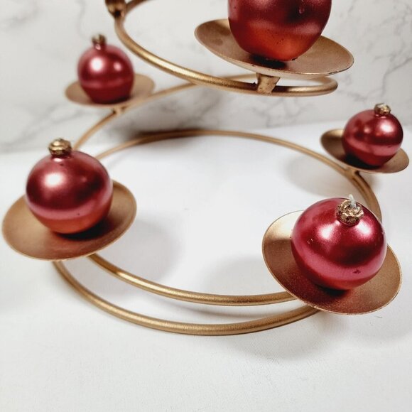 PartyLite Metal Star Holiday Ball Ornament Candles Holder tabletop Centerpiece - Picture 5 of 8